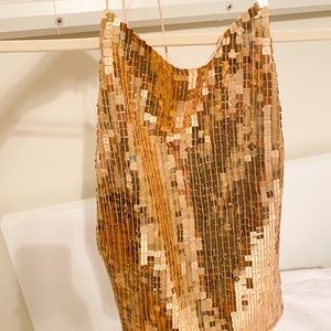 DKNY sequin slinky top